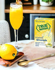 True Lemon Lemonade Stick Pack 106 oz True Lemon Packets with Moofin Golden SS Spoon Convenient Single Serve Refreshing Lemon Flavor Pure Lemonade Mix Ideal for Beach Park Home Pack of 2