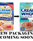 Cream of Wheat Cinnabon Instant Hot Cereal Packets 10123 Ounce Single Serving Packets with By The Cup Cereal Bowl