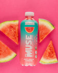 My Muse Organic Enhanced Flavored Water Watermelon 169oz Bottle 12 Pack Zero Sugar Added With Zinc Vitamin A  E Elderberry Immunity Support Low Calories Healthy Keto Friendly