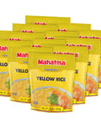 Mahatma Yellow Rice Mix LongGrain Rice Stovetop or Microwave Rice GlutenFree and Kosher 20Minute Rice 10 Ounces Pack of 12