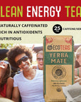 ECOTEAS  Unsmoked Yerba Mate Tea Bags  Detox and Hi Caf Tea  Organic  100 Tea Bags 88 oz