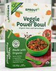 Sprout Organic Baby Food, Toddler Meals, Mediterranean Veggie Power Bowl with Beans & Quinoa, 5 Oz Bowl (8 Count)