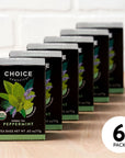 Choice Organics  Organic Peppermint Tea 1 Pack  Compostable  Caffeine Free  16 Organic Herbal Tea Bags