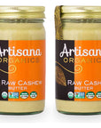 Artisana Organics Raw Cashew Butter (2 Pack) - No Sugar Added, Vegan and Paleo Friendly, Non GMO, 14oz Jar (2 Pack)