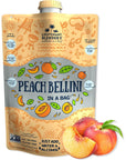 Lt Blenders Peach Bellini in a Bag  Wine Slushie Mixes  Each Bag Makes 12 Gallon of Frozen Peach Bellini Mix  NonGMO Wine Freezer mix  Make with Wine Liquor or as a Mocktail  Pack of 1