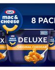 Kraft Deluxe Original Macaroni  Cheese Easy Microwavable Dinner 8 ct Box 239 oz Cups