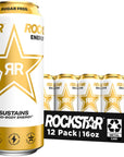 Rockstar Sugar Free Energy Drink 16 Fl Oz Cans Pack of 12 Packaging May Vary