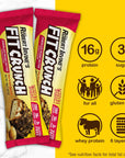 FITCRUNCH Snack Size Protein Bars Designed by Robert Irvine 6Layer Baked Bar 3g of Sugar  Soft Cake Core 18 Peanut Butter Snack Size Bars  1 Strawberry Snack Size Bar