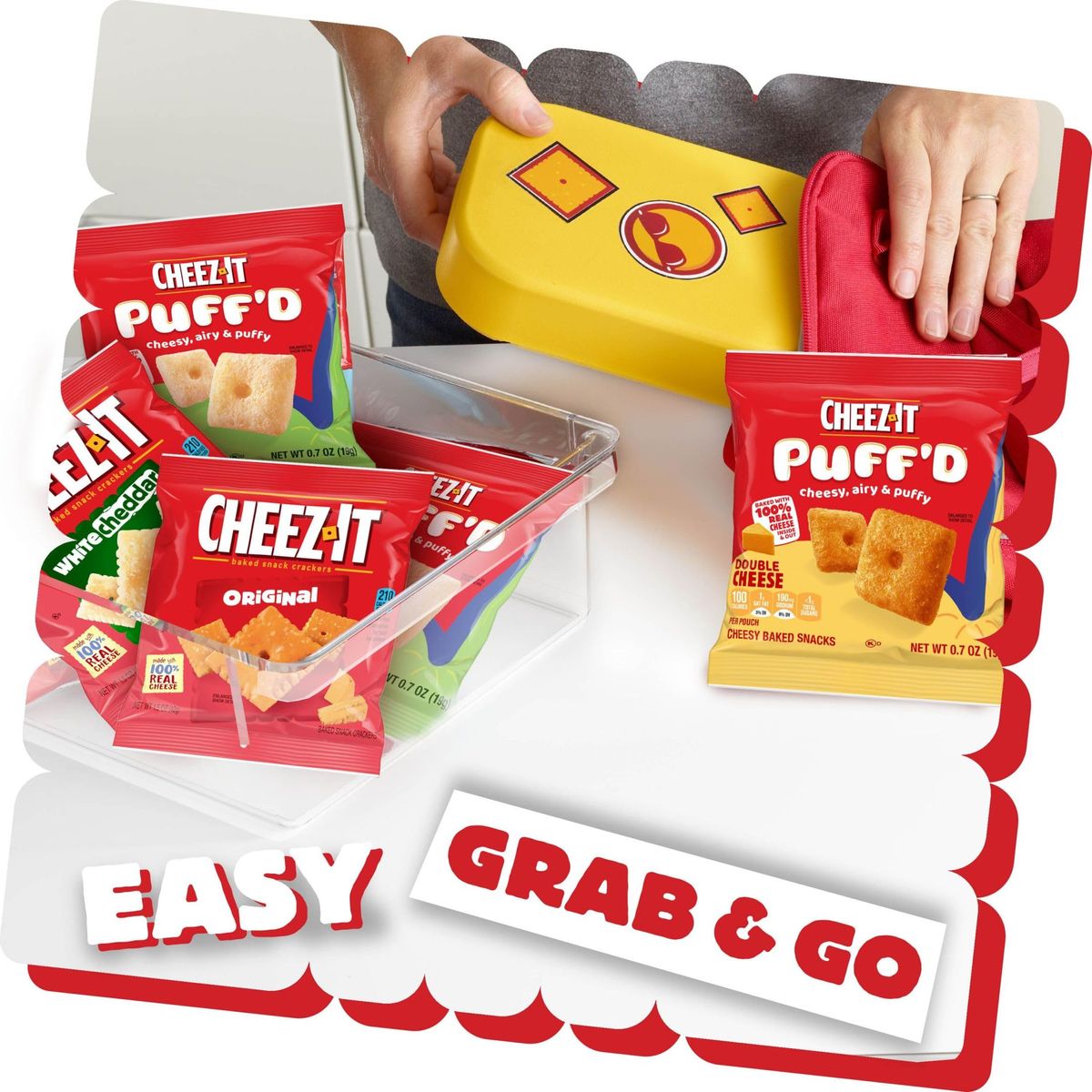 CheezIt Cheese Crackers Baked Snack Crackers Lunch Snacks Variety Pack 40 Pouches