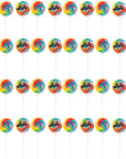 Rainbow Swirl Pops  40 Suckers