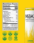 MAKA Wheatgrass Yerba Mate Tea Organic Sparking Beverage Lemon 12 Fl Oz Pack of 12 90mg Caffeine Energy