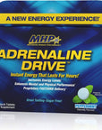 MHP Adrenaline Drive Instant Energizing Mints, Enhanced Mental Focus, Sugar Free, w/150mg Caffeine, Peppermint, 30 Tablets