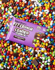 FITCRUNCH Loaded Cookie Protein Bar High Protein Gluten Free Protein Snack 12 Cookie Bars Chocolate Deluxe