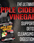 Apple Cider Vinegar Capsules - 5050mg Formula Pills with Black Pepper Extract - 90 Capsules Apple Cider Vinegar Pills for Supports Healthy Weight Management, Digestion, Detox & Immune -3 Months Supply