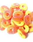 Sour  Sweet Peach Rings Gummy Candy Bulk Pack 2 Pounds