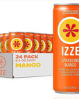 IZZE Sparkling Juice, Mango, No Added Sugars - 8.4 Fl Oz Can (Pack of 24)