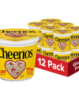 Original Cheerios Heart Healthy Cereal Cup, 1.3 OZ Single Serve Cereal Cup (Pack of 12)