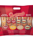 Popcornopolis Gourmet Popcorn Snacks 12 Cone Variety Snack Packs Gift Cone Zebra Popcorn Cheddar Cheese Popcorn Caramel Popcorn  Kettle Corn Popcorn