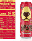 AriZona Golden Bear Strawberry Lemonade - Big Can -  22 Fl Oz (Pack of 24)