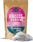 Teatulia Organic Hibiscus Berry Tea Bags - 90 Square Tea Bags