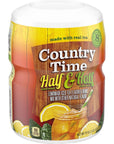 Country Time Half  Half Lemonade Iced Tea Naturally Flavored Powdered Drink Mix 12 Count 19 oz Canisters