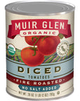 Muir Glen Organic Diced Tomatoes Fire Roasted No Salt 28 oz