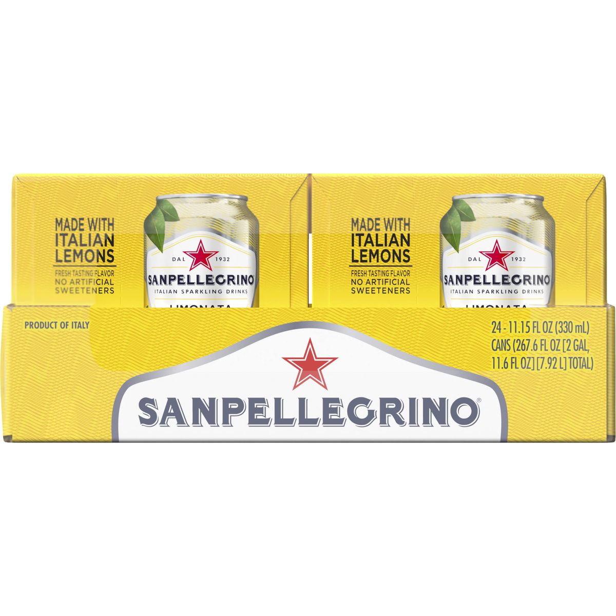 Sanpellegrino Italian Sparkling Drink Limonata Sparkling Lemon Beverage 24 Pack of 1115 Fl Oz Cans