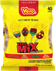 Vero Banda Fuego Mix Assorted Chili Lollipops Artificially Flavored Net Wt 205 Ounces 40 Count Bag