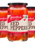 Pickerfresh Fire Roasted Red Peppers  Sweet  Tangy Peppers for Pasta  Pizza  Simple Ingredients  NonGMO No Artificial Color  No Preservatives  16 oz 3 Pack