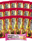 FITCRUNCH Snack Size Protein Bars Designed by Robert Irvine 6Layer Baked Bar 3g of Sugar  Soft Cake Core 18 Peanut Butter Snack Size Bars  1 Strawberry Snack Size Bar