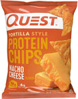 Quest Nutrition Tortilla Style Protein Chips, Low Carb, Nacho Cheese 1.1 Ounce (Pack of 12)