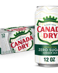 Canada Dry Zero Sugar Ginger Ale Soda 12 fl oz cans Pack of 12