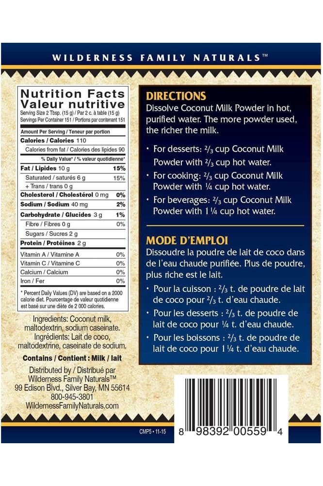 Conventional Coconut Milk Powder - Powdered Milk - Dry Milk Powder - Milk Powder For Baking - Unsweetened Coconut Milk - Powdered Coconut Milk Powder - Powdered Creamer - 5 Lbs - Wildly Organic