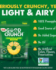 Dole Good Crunch Pineapple Dried Fruit Bites Gluten Free  Vegan Snack 14oz Bags Pack of 6