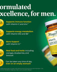 MegaFood Men's One Daily - Multivitamin for Men with Zinc, Selenium, Vitamin B12, Vitamin B6, Vitamin D & Real Food - Immune Support Supplement - Muscle and Bone Health - Vegetarian - 90 Tabs