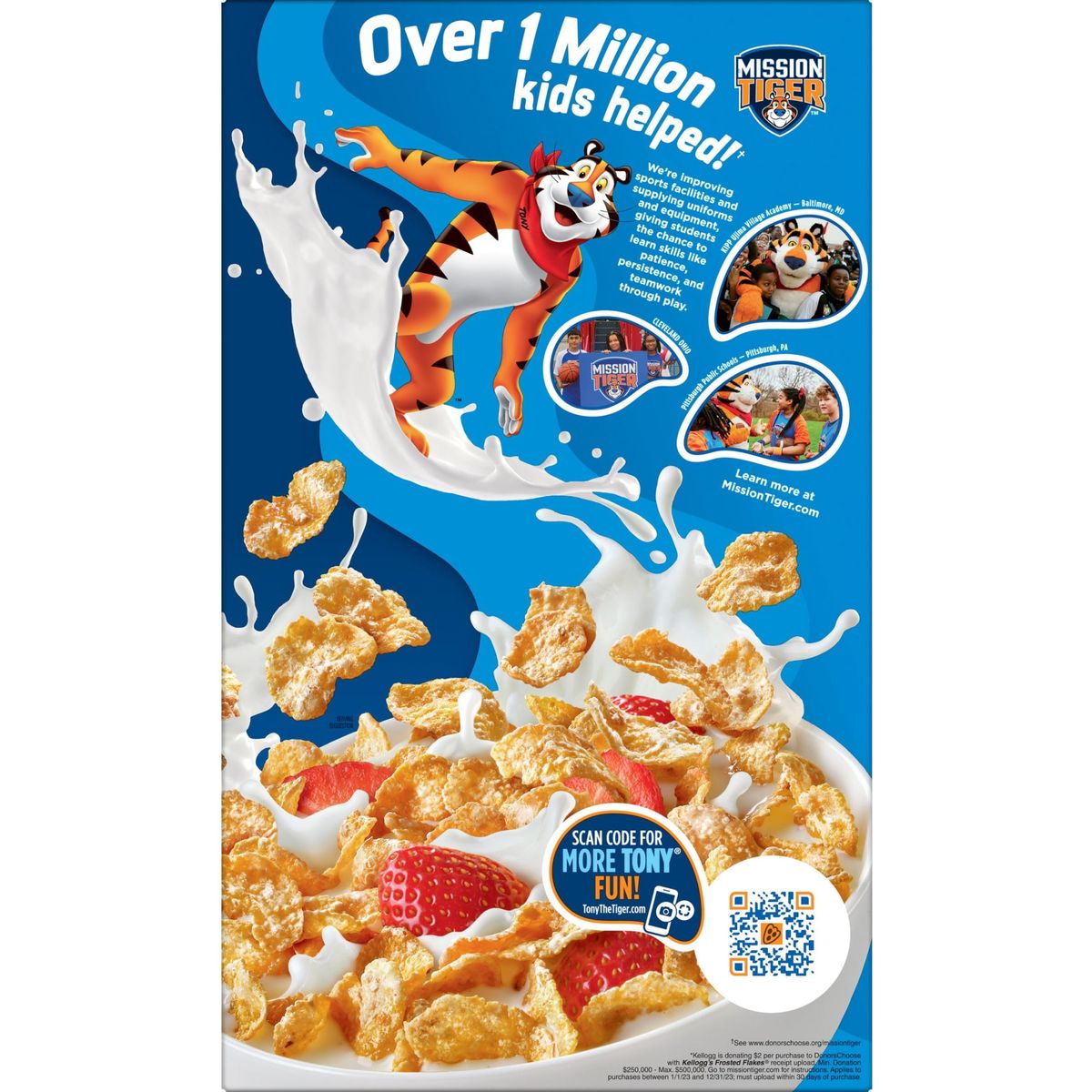 Kelloggs Frosted Flakes Breakfast Cereal Kids Cereal Family Breakfast Family Size Strawberry Milkshake 6 Boxes