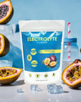 Electrolyte Powder DrinkNatural Passion Fruit flavorHydration Powder PacketsEasy Open Single Serving SticksNonGMOFree of Soy Dairy Gluten Tree nut 16 Sticks 6 grams each