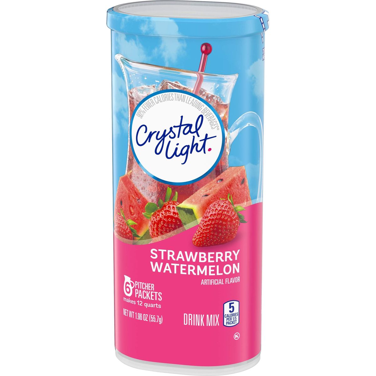 Crystal Light Strawberry Watermelon Drink Mix 6 Pitcher Packets