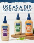 Best Foods Drizzle Sauce for A Refreshing Condiment, Dip, Drizzle and Dress Mixed Variety Pack Gluten Free, Dairy Free, No Artificial Flavors, No High-Fructose Corn Syrup 9 oz Pack of 3