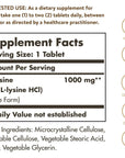 Solgar L-Lysine 1000 mg, 100 Tablets - Enhanced Absorption and Assimilation - Promotes Integrity of Skin and Lips - Collagen Support - Amino Acids - Non GMO, Vegan, Gluten Free - 100 Servings