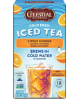 Celestial Seasonings Cold Brew Citrus Sunrise 18 Count