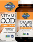 Garden of Life Vitamin Code Raw Vitamin C - 60 Capsules, 500mg Whole Food Vitamin C, Fruit & Veggie Blend, Probiotics, Vitamin C Capsules, C Vitamins Supplements for Adults, Vegan, Gluten Free