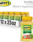 Motts No Sugar Added Applesauce 23 Oz Jar Pack Of 12 Good Source Of Vitamin C No Artificial Flavors