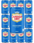 Canada Dry Club Soda Mini Cans 75oz Pack of 10