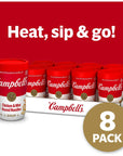 Campbell's Sipping Soup, Chicken & Mini Round Noodle Soup, 10.75 Oz Microwavable Cup (Case of 8)