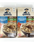 Quaker 2Pack Lower Sugar Variety  Maple  Brown Sugar Apples  Cinnamon Cinnamon  Spice  TWO 93 ounce Boxes 16 Total Packets