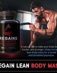 Regains HGH Supplements for Men & Women - Natural GH Boost, HGH Human Growth Hormone Supplements for Men, Anabolic Muscle Builder for Men, Muscle Growth Growth Hormone for Men, 150 Protein Pills