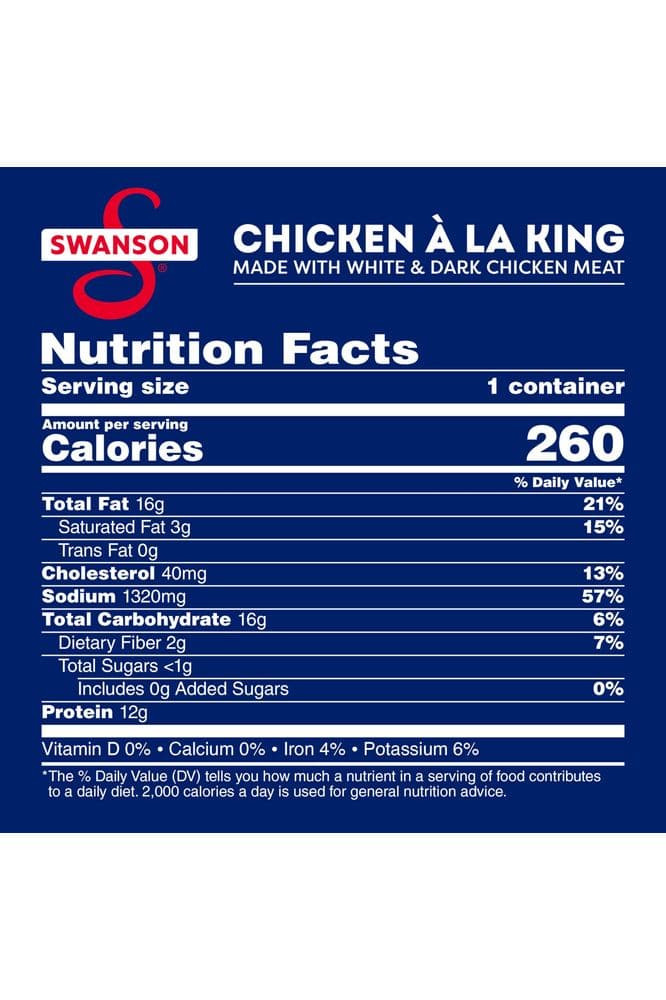 Swanson Chicken á la King Made with White and Dark Meat Chicken, 10.5 Ounce (Pack of 12)