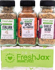 FreshJax Salt-Free Seasonings Sampler Pack  - 3 Blends