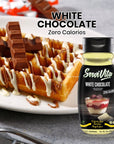 Sugar Free WHITE CHOCOLATE Syrup Zero Calories and Fat Free Topping 111 FL OZ  No Sugar White Chocolate Syrup Dessert Topping GlutenFree NonGMO Vegan and Keto Friendly  ServiVita